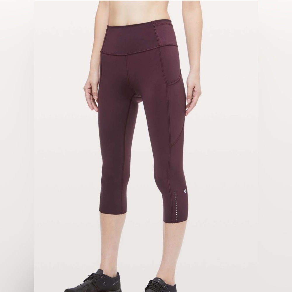 Lululemon Fast & Free Crop II *Nulux 19" - Size 6